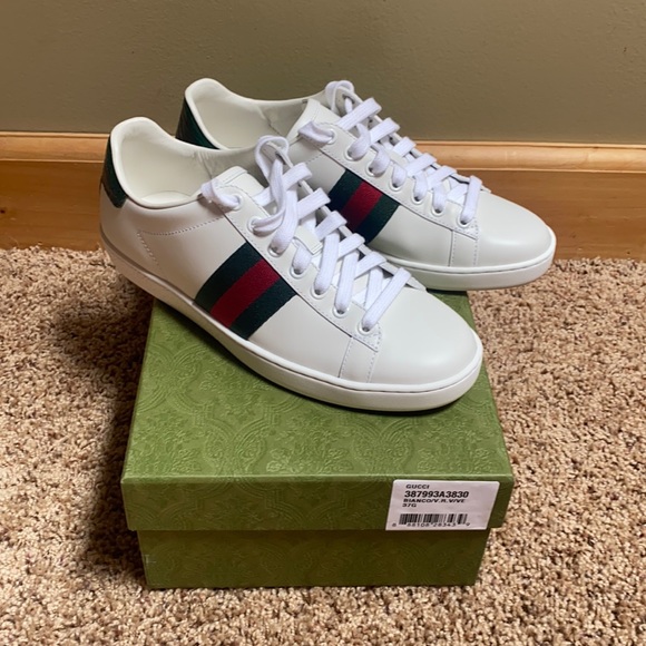 Gucci Ace Leather Sneakers - Picture 1 of 8